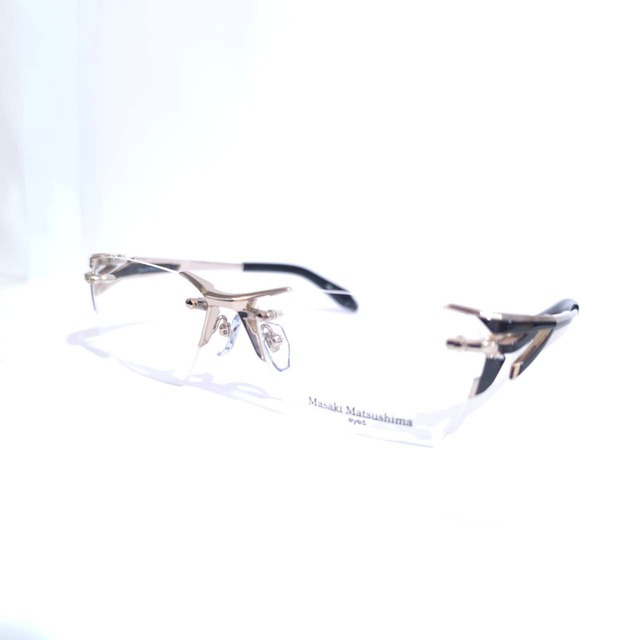 【Masaki Matsushima eyes】スクエアツーポイントフレーム　シャンパン・ブラック