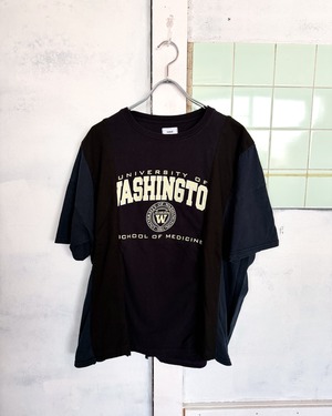 【redad UNISEX】patch work college wide t-sh