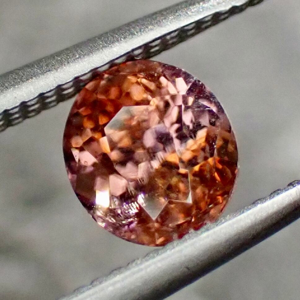 Orange/Red/Pink Zircon 4.7×4.3mm 0.63ct Cambodia | One Loose