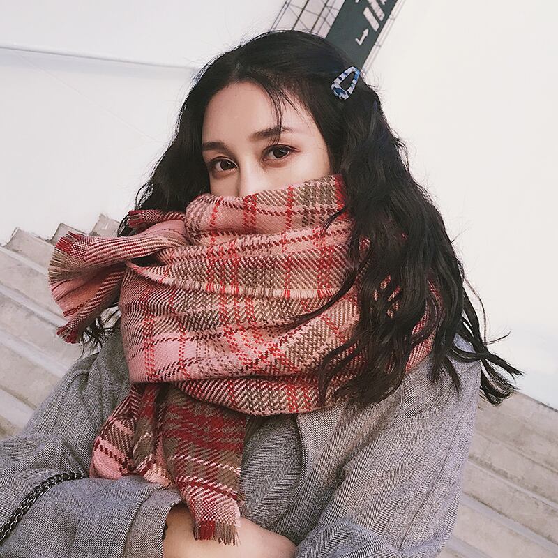 格子柄スカーフ オータムウィンター 大人ガーリー スウィート キュート カジュアル 秋物 冬物 ブラック・アイド・ピーズ76872987822