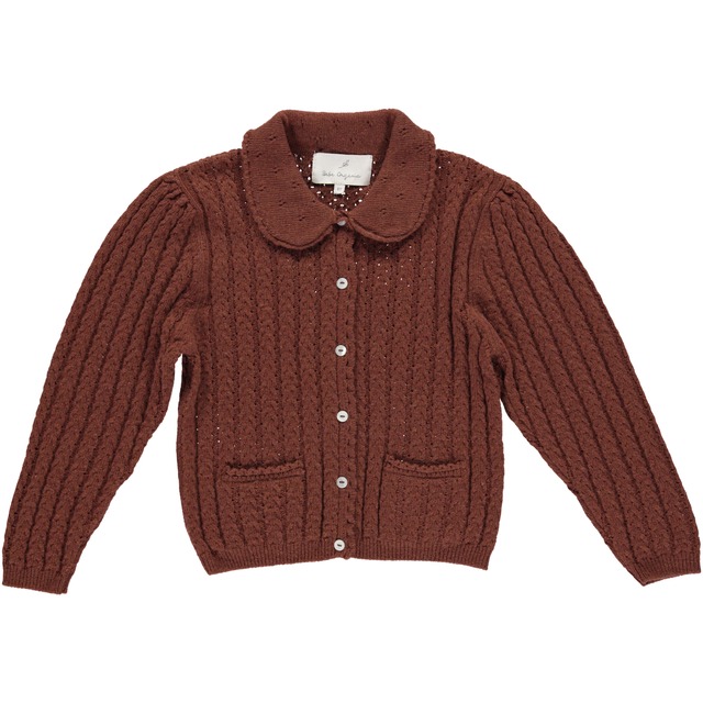 《ラスト3y》Bebe Organic / Loulou cardigan - Walnut