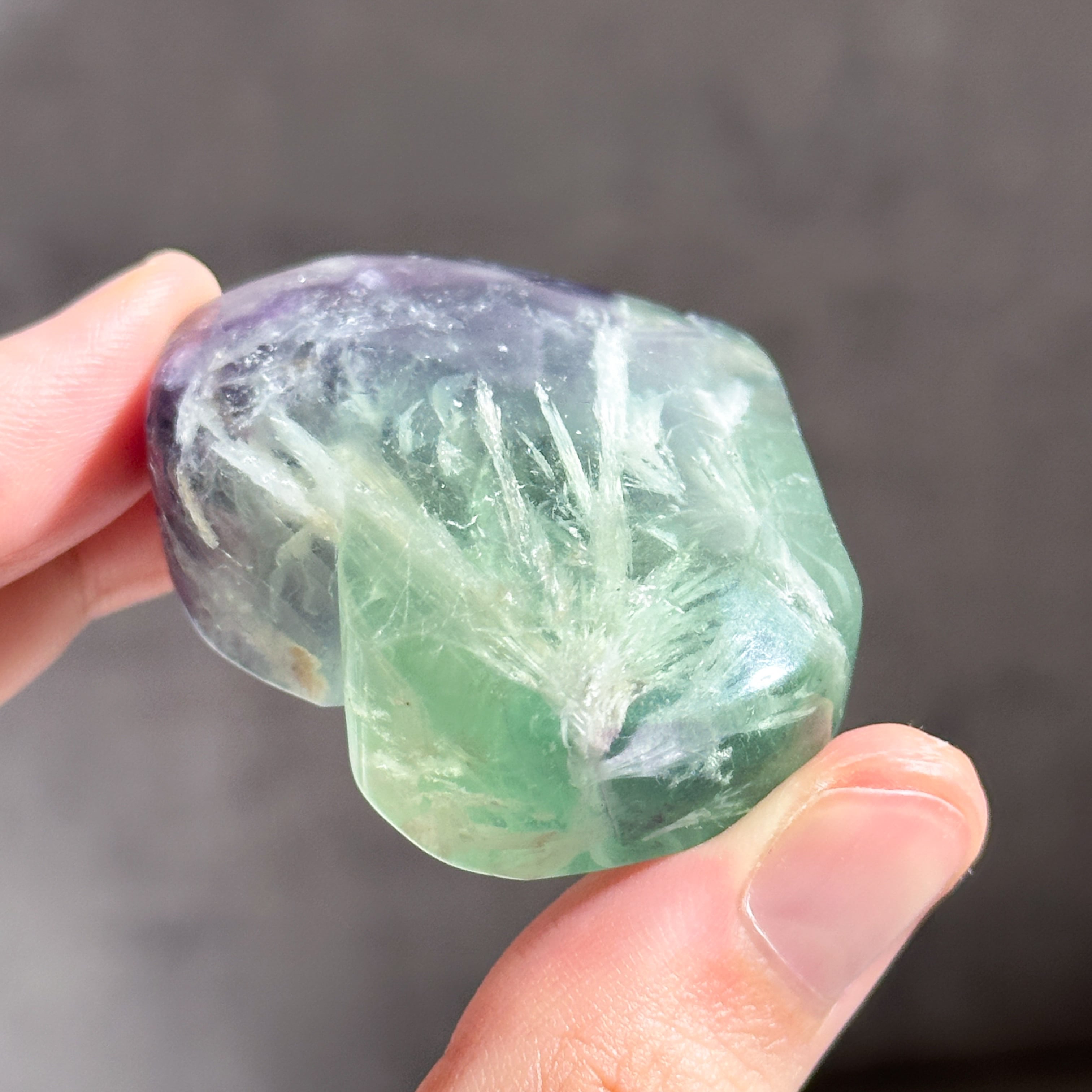 エンジェルフェザーフローライトハート 31◇ Angel Feather Fluorite