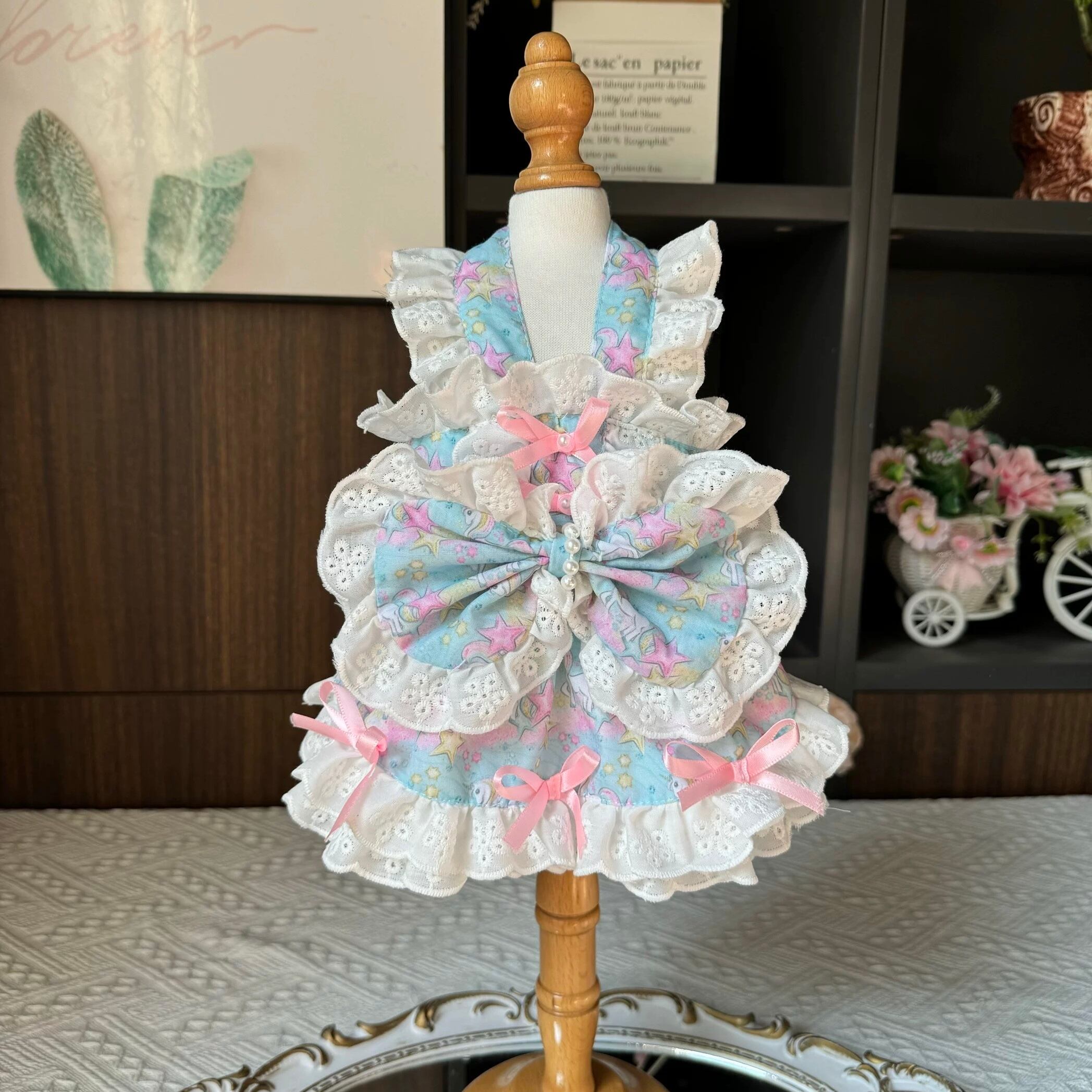 ユニコーンプリントフリルワンピース 00379