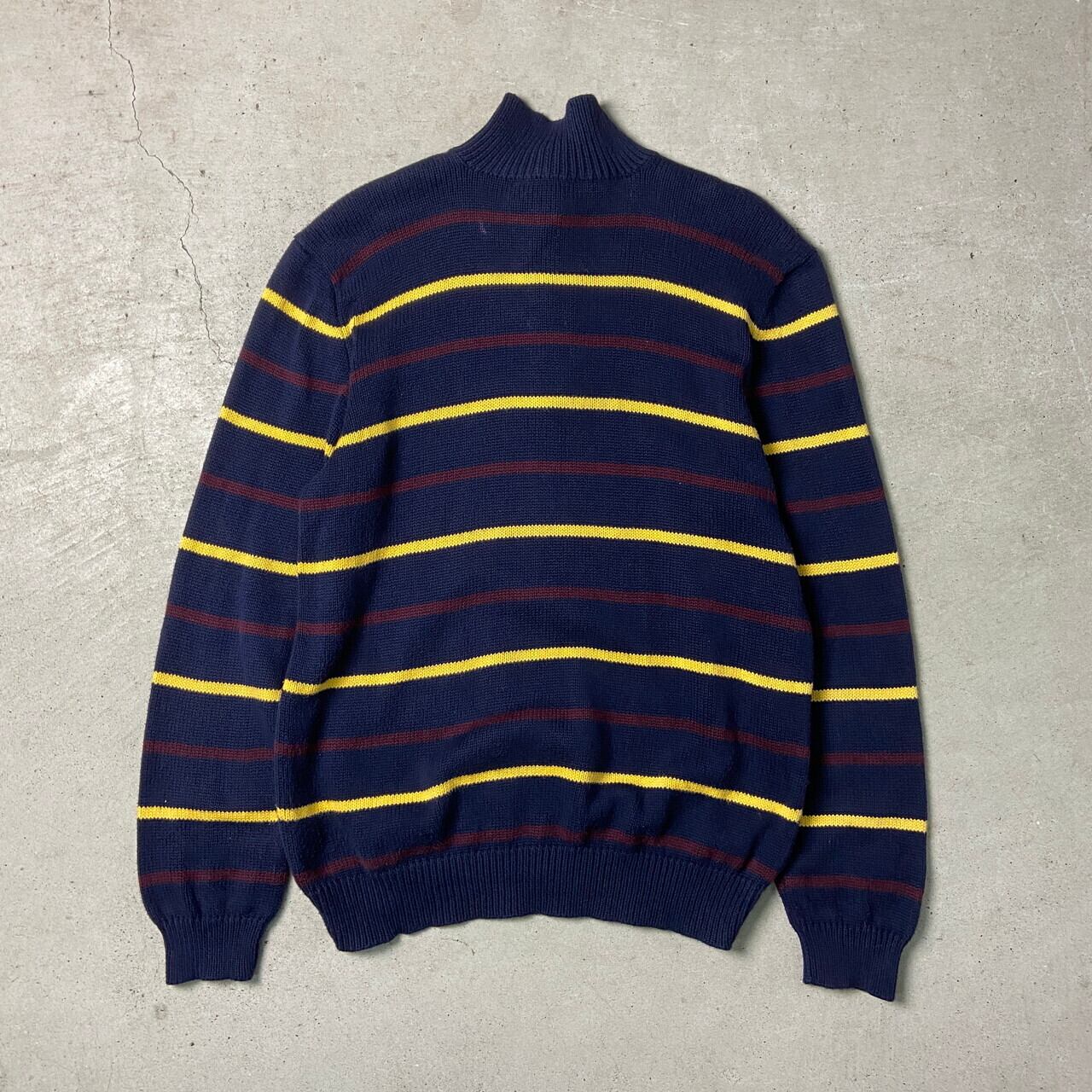 【ヴィンテージ 襟付き 3Dニット】90年代  セーター L からし色