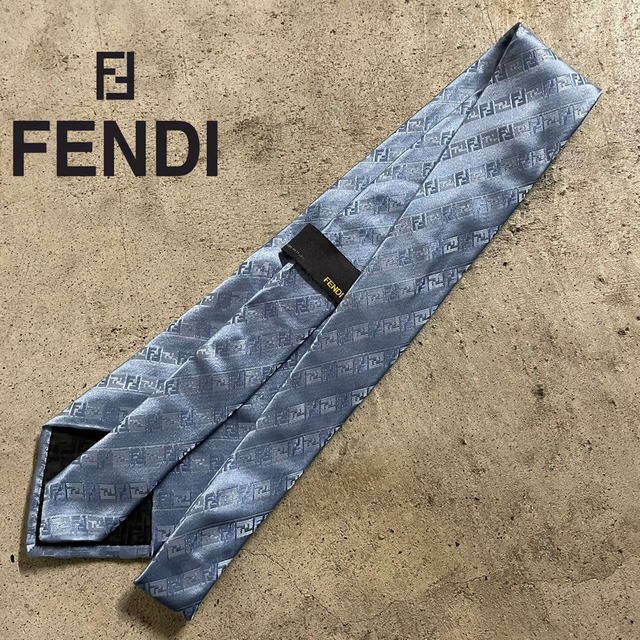 〖FENDI〗made in Italy zucca patterned silk necktie/フェンディ イタリア製 ズッカ柄 シルク ネクタイ/#0609/osaka