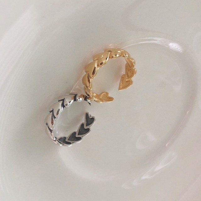 silver925  heart side ring