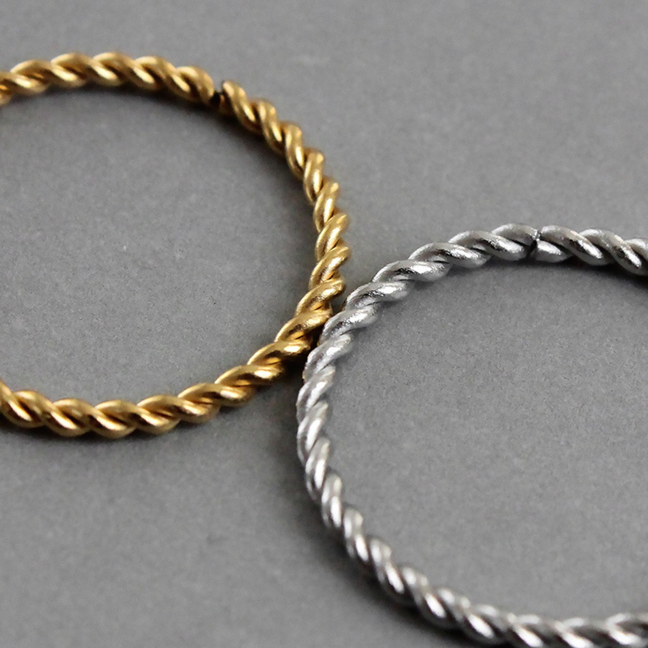 【ネコポス便】リング ツイストデザインリング 金属アレルギー ステンレス 1868