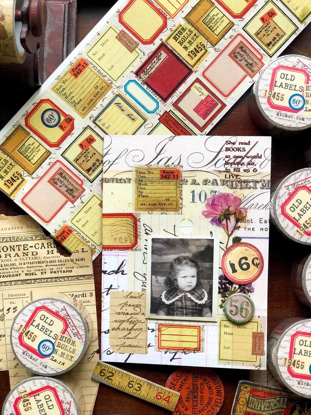 Mic Moc　和紙テープ　3cm×10m　Old Labels　WT21OL【Mic Moc（ミックモック）】[MIC-17t]