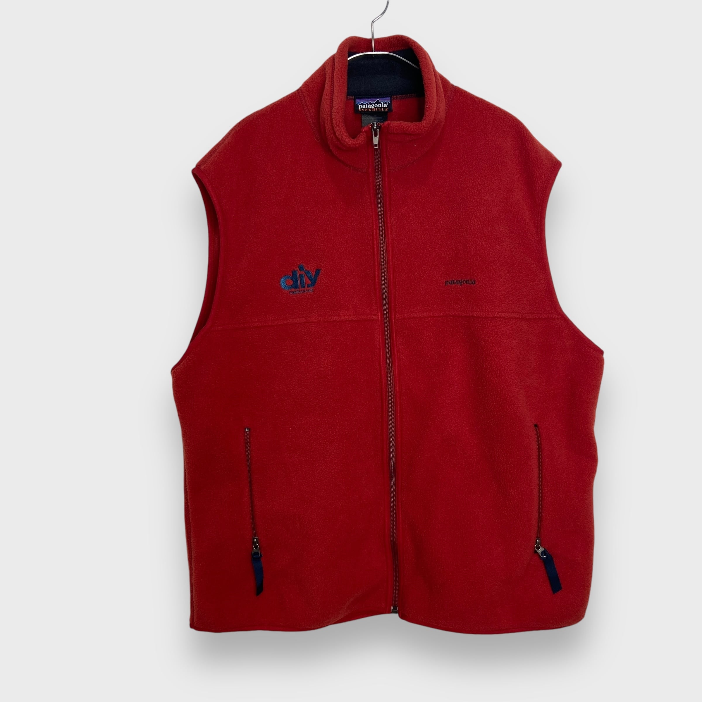 Patagonia パタゴニア フリースベスト シンチラ 企業ロゴ XL 赤 Patagonia パタゴニア フリースベスト シンチラ 企業ロゴ XL 赤