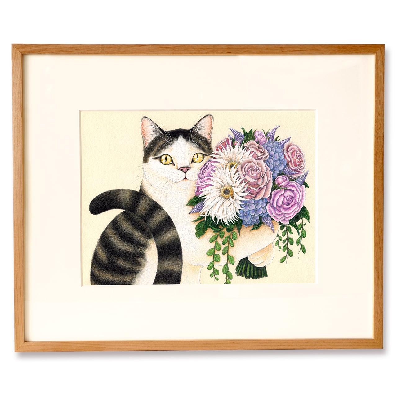 ねことブーケ 原画 / Cat and Bouquet Original Artwork