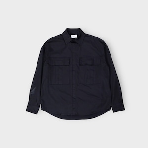 TAIN DOUBLE PUSH【FLAP POCKET OUTER SHIRTS BLACK】
