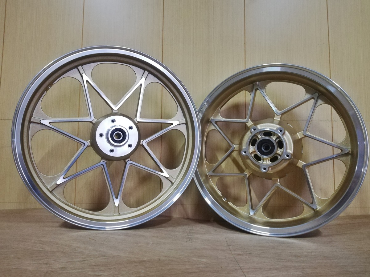 ZRX400 キャストホイール ゴールド 18インチ ゼファー750 タイヤ 
