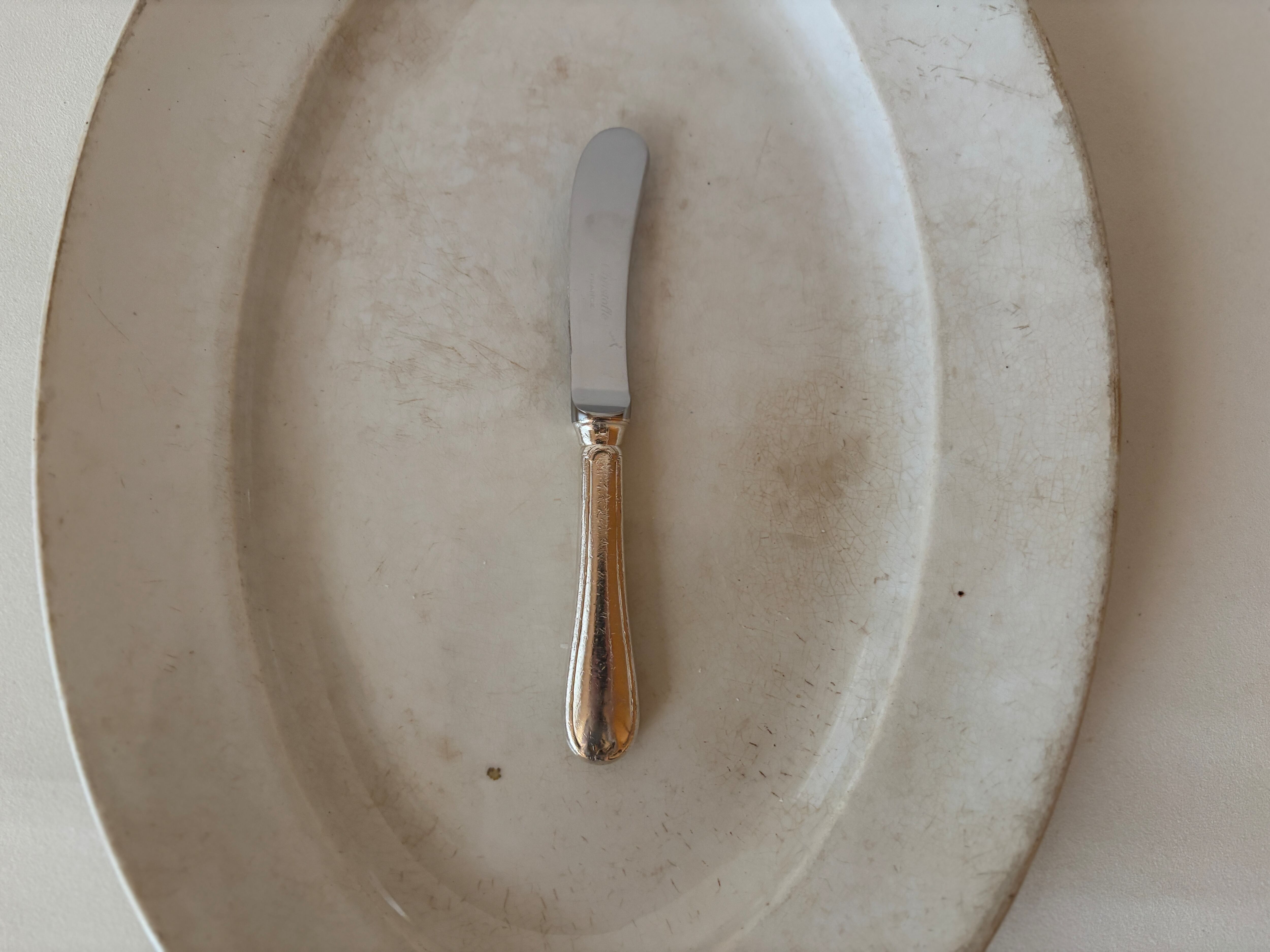 CHRISTOFLE クリストフル / Rubans(リュバン) シルバープレート バターナイフ