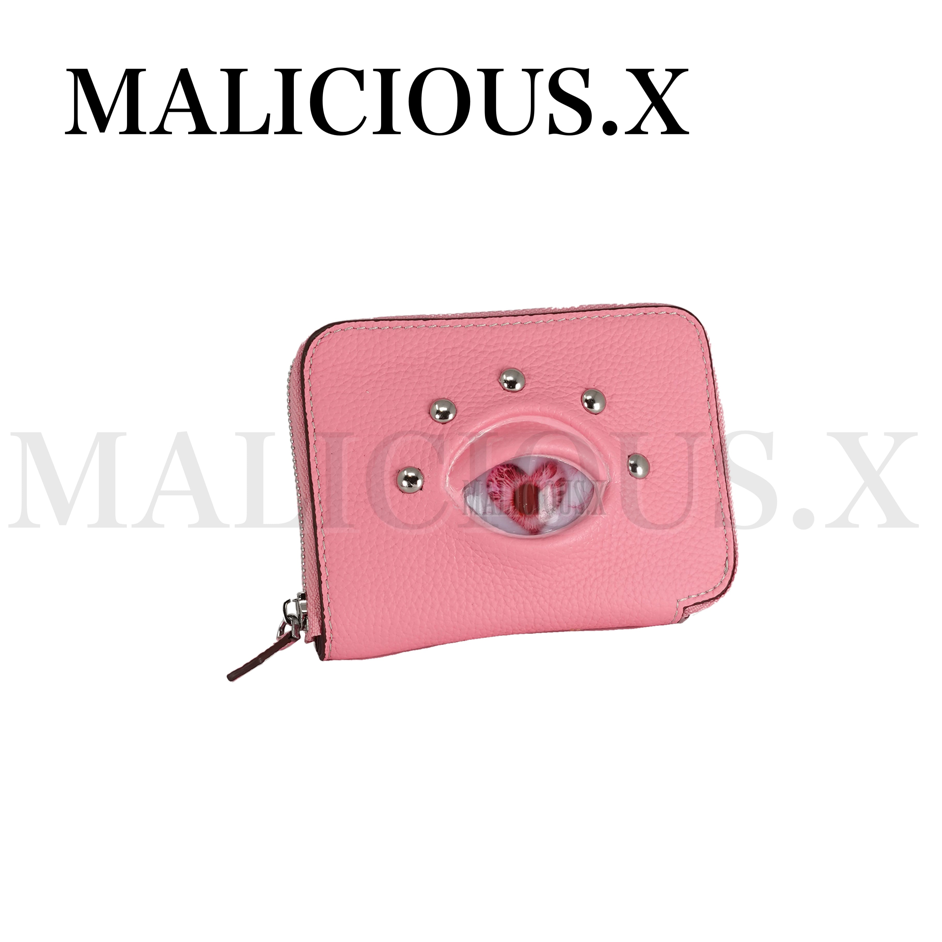 Heart eye folding wallet（Light Pink)/Albino Pink | MALICIOUS.X