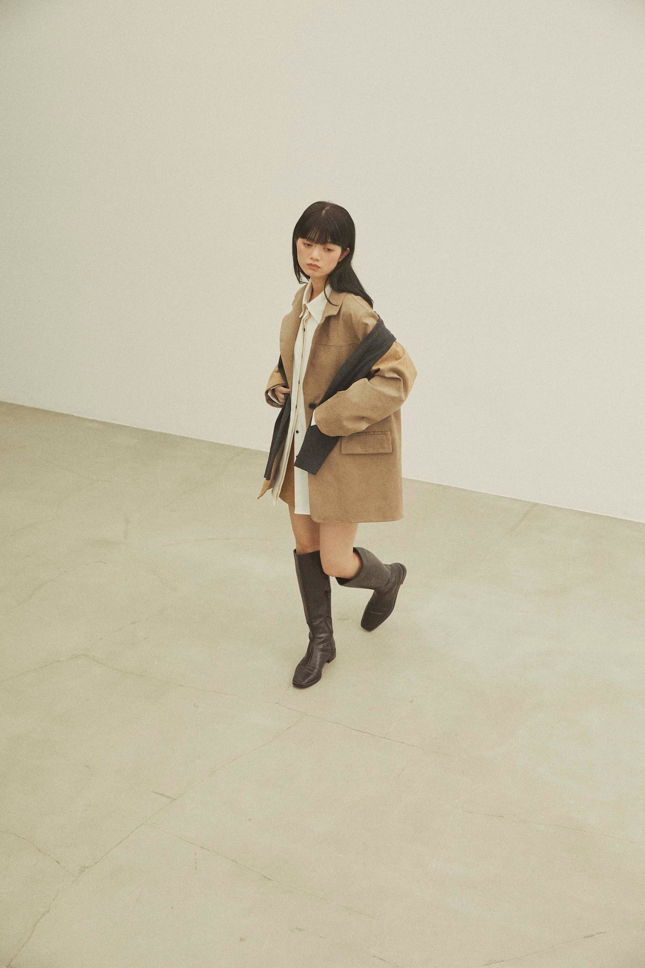 DU250718 Fake Suede Jacket【11月上旬予約商品】