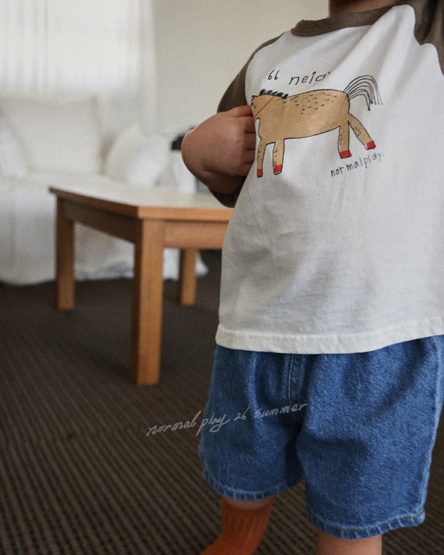 《予約》送料無料【normal play】Pony Raglan Half Sleeve Tee