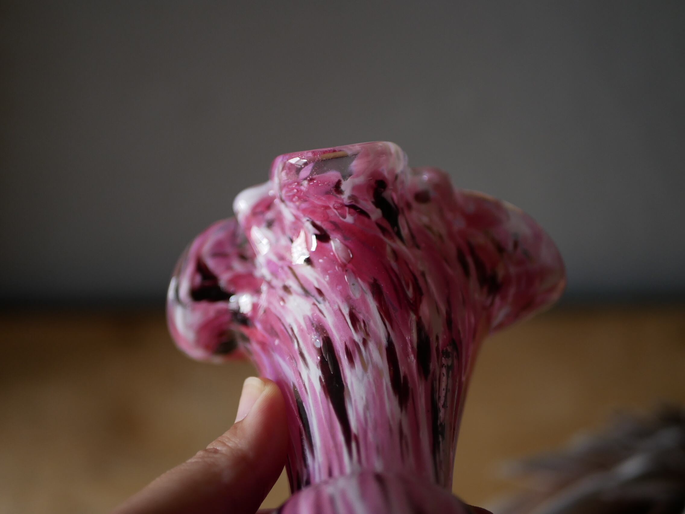 クリシー　オパリンガラス　フラワーベース　フランスアンティーク　ブロカント クリシー オパリンガラス フラワーベース 花器 ブロカント