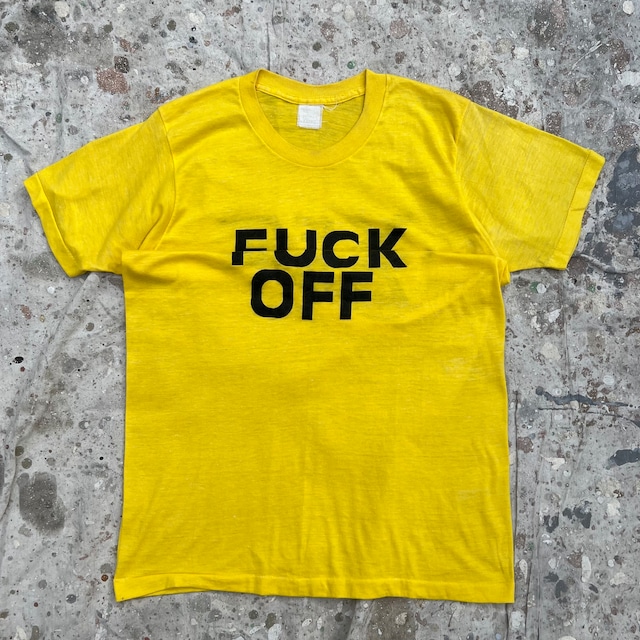 80s～   Unknown ”F〇CK OFF   EIIGY POCR OFF” T-SHIRT ファッ〇 オフ