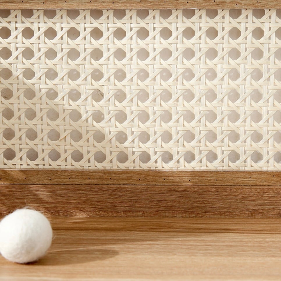 rattan wall shelf / ラタン ウォールシェルフ マガジンラック ウッド