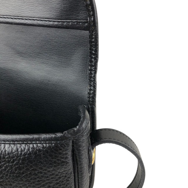 Christian Dior クリスチャン ディオール ショルダーバッグ ブラック CDロゴ レザー vintage ヴィンテージ オールド 3znykv