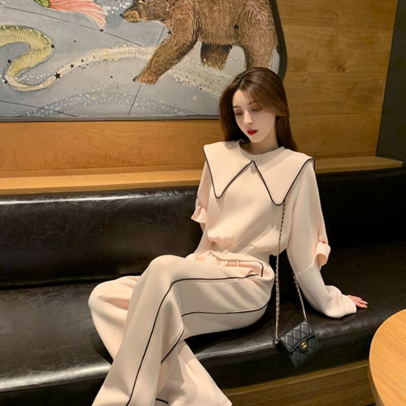 カジュアルとガーリーの融合♪ クロップド丈 ビッグカラー フリル