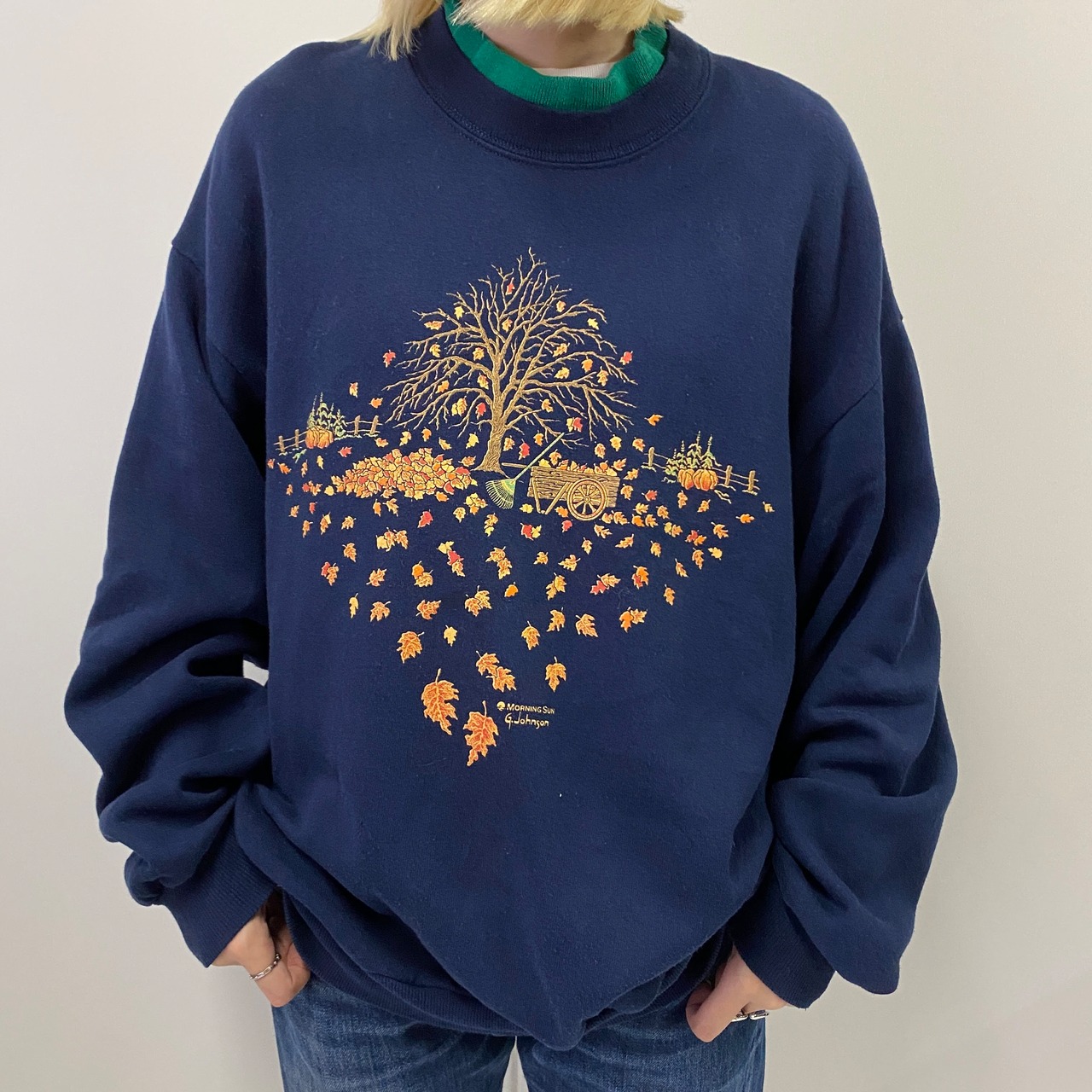 USA製 90年代 MORNING SUN モーニングサン プリント レイヤード 