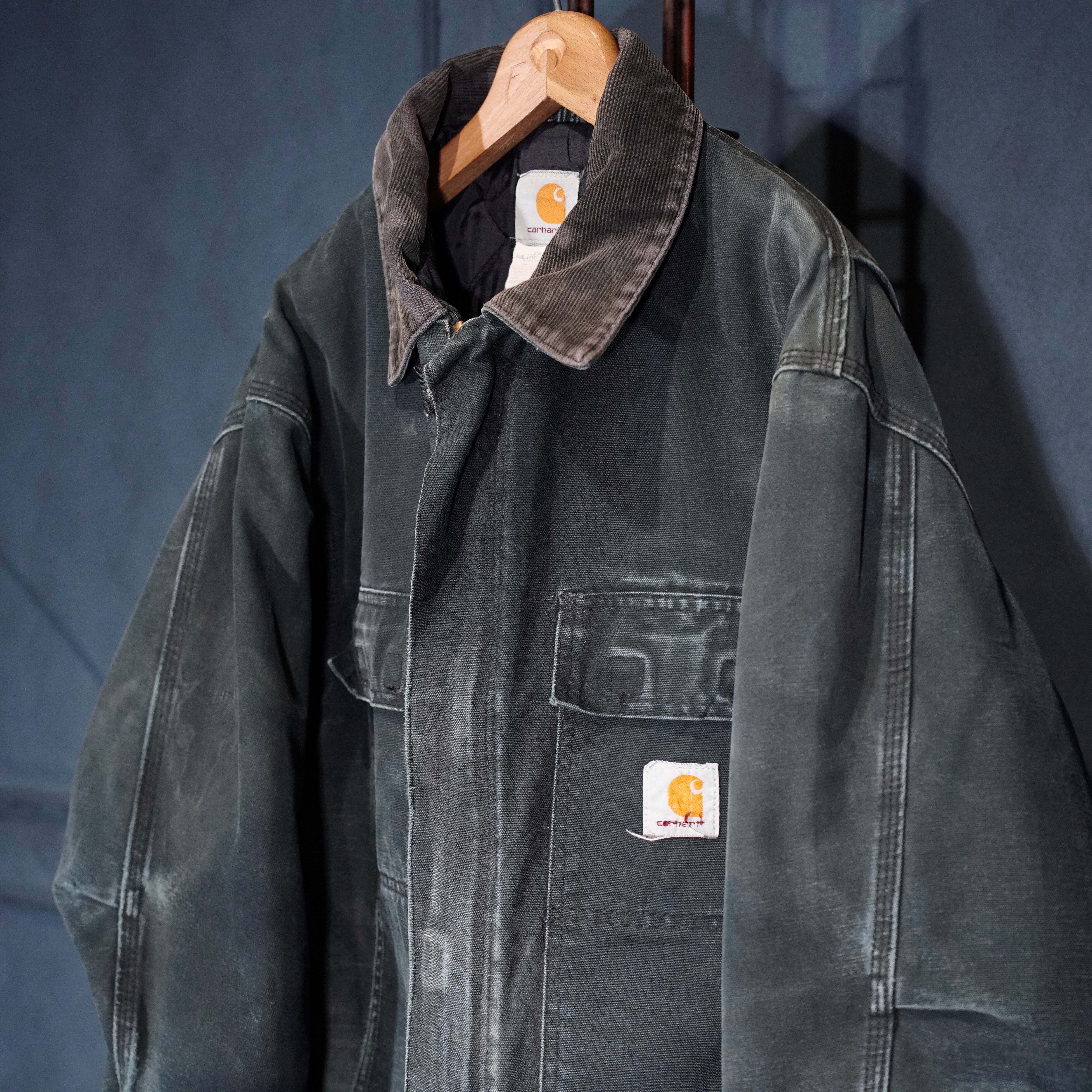 00's USA VINTAGE Carhartt FADED DESIGN DUCK ZIP UP BLOUSON/00年代