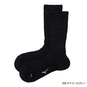 ミズノブレスサーモ ウール厚手ソックス[ユニセックス]B2JXD512 発熱素材 日本製