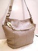 美品24万★JIMMYCHOO ジミーチュウ ANNAアンナ バイカーチェーン ハンドショルダー2way レザー バッグBG★ チェーンがクールな希少モデル♪