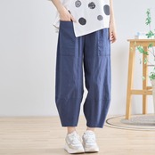 TRUBE ウォッシュドコットンクロプトパンツ (M~L) ネイビー