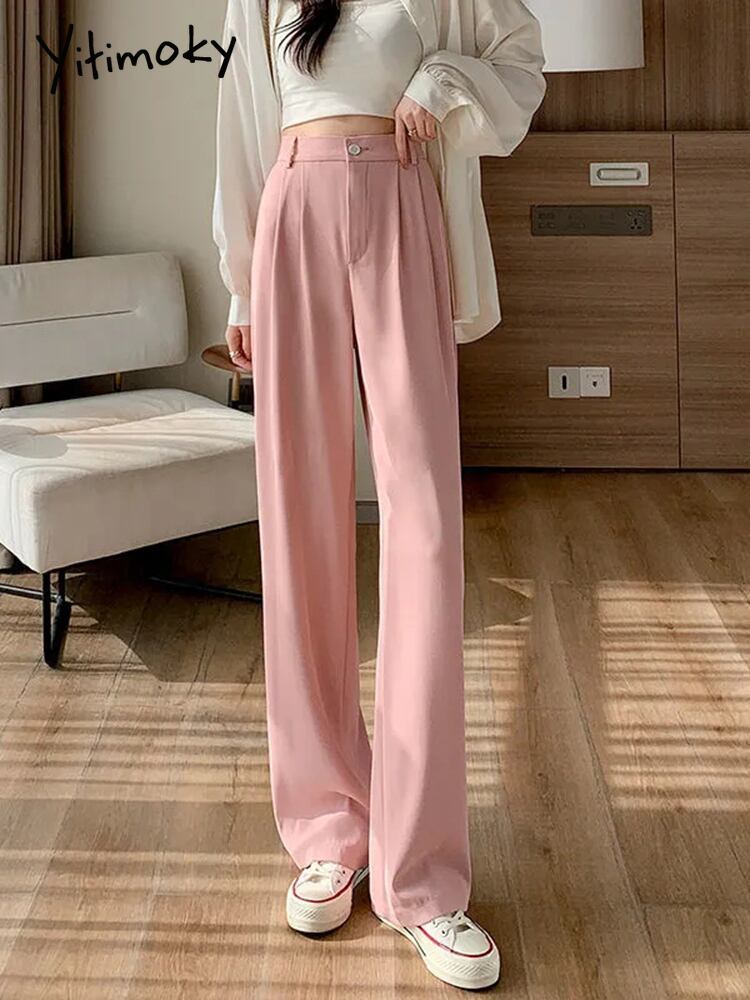 Yitimoky オフィス スーツ パンツ 2022年 夏 後ろ ゴム バンド