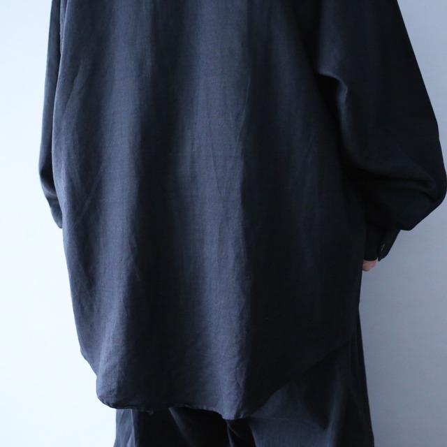 "刺繍" square in circle art design fry-front minimal mode shirt