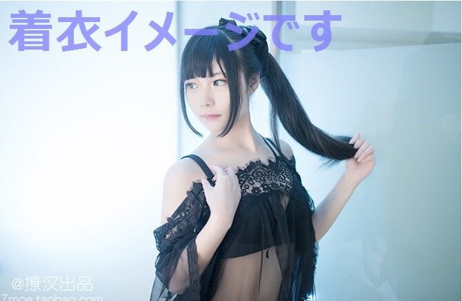 IM539:かわいいレースのベビードール ブラック