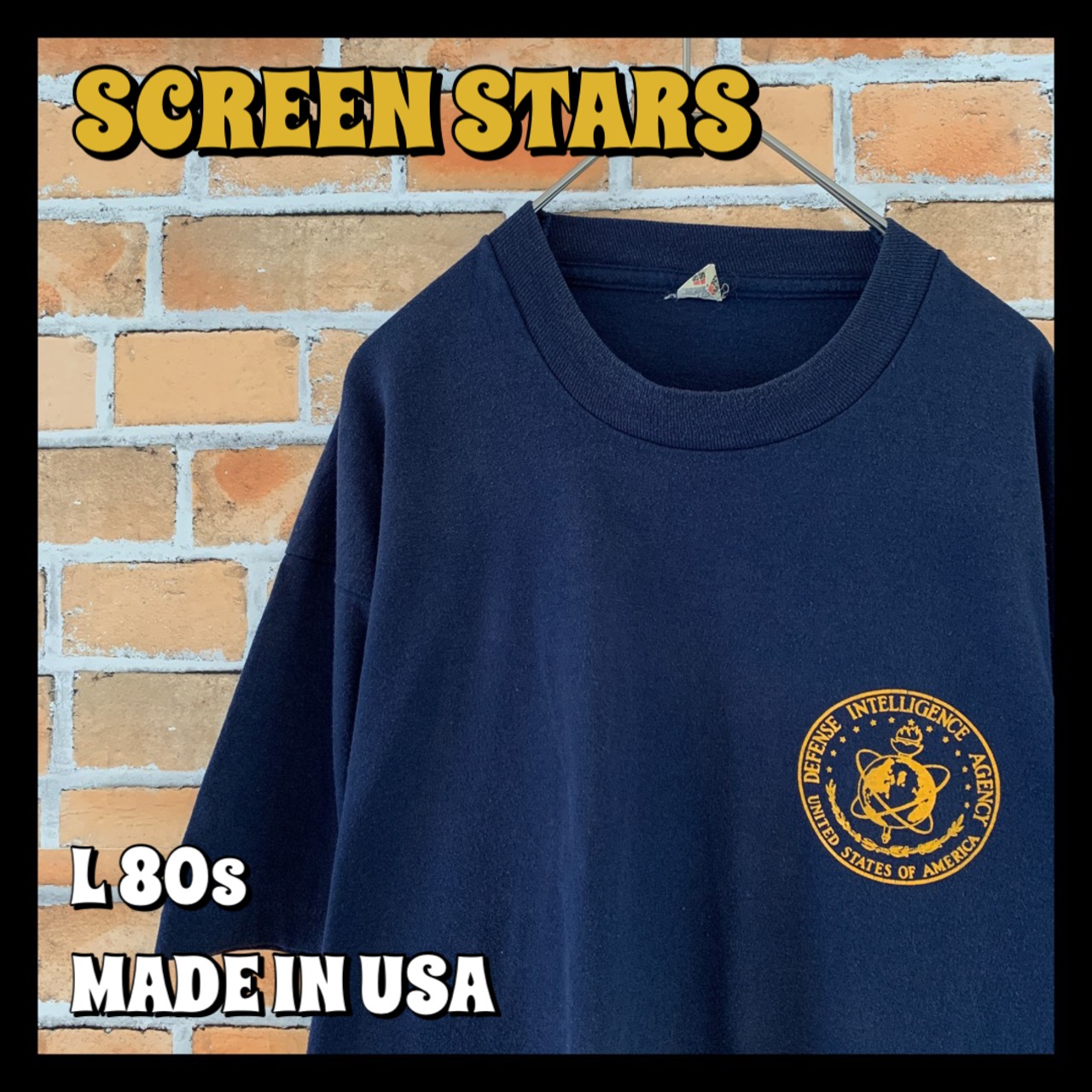 【SCREEN STARS】80s アメリカ国防情報局 Tシャツ USA製