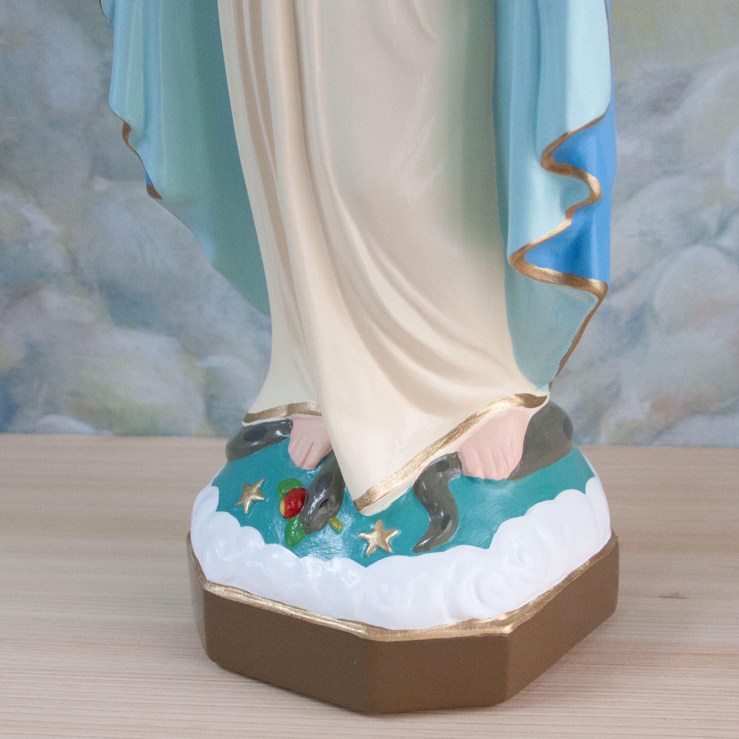 無原罪の聖母像【38cm】室内用カラー仕上げ | 中田ザビエル工房
