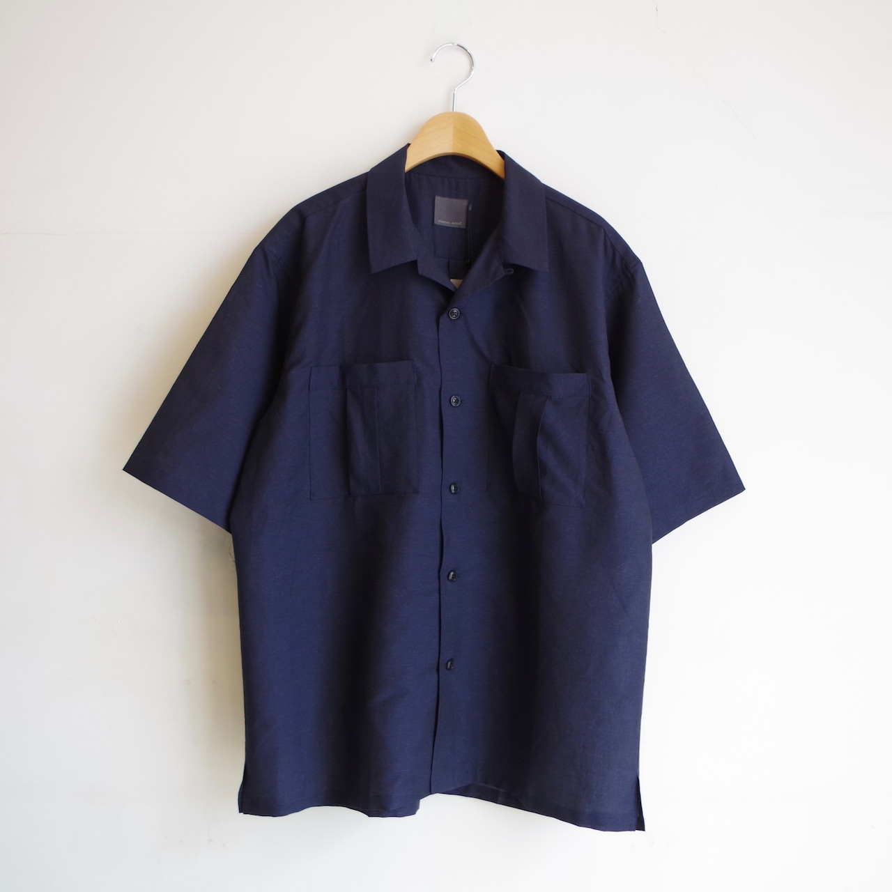 comm.arch.  Cotton Linen Open Collar S/S Shirt