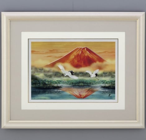 額装付き 柚木沙弥郎 日本民藝館 「型染山羊文暖簾」限定ポスター 額装付き 柚木沙弥郎 日本民藝館 「型染山羊文暖簾」限定ポスター