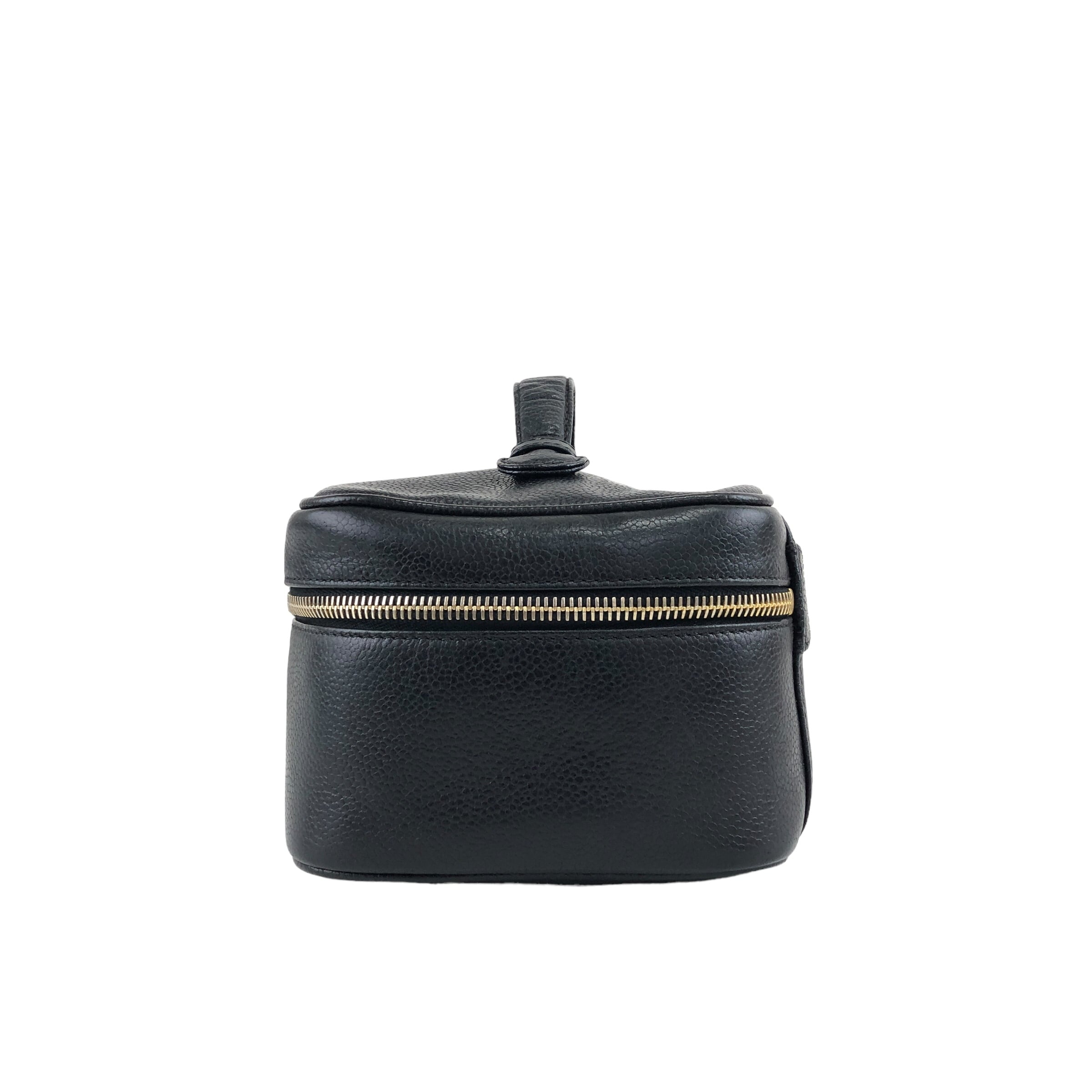 CHANEL シャネル ハンドバッグ ブラック ココマーク レザー バニティ