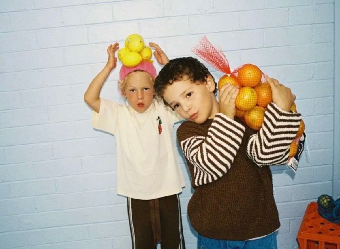 【即納/送料無料】Grown / Organic Striped Milano Knit Pants - Espresso