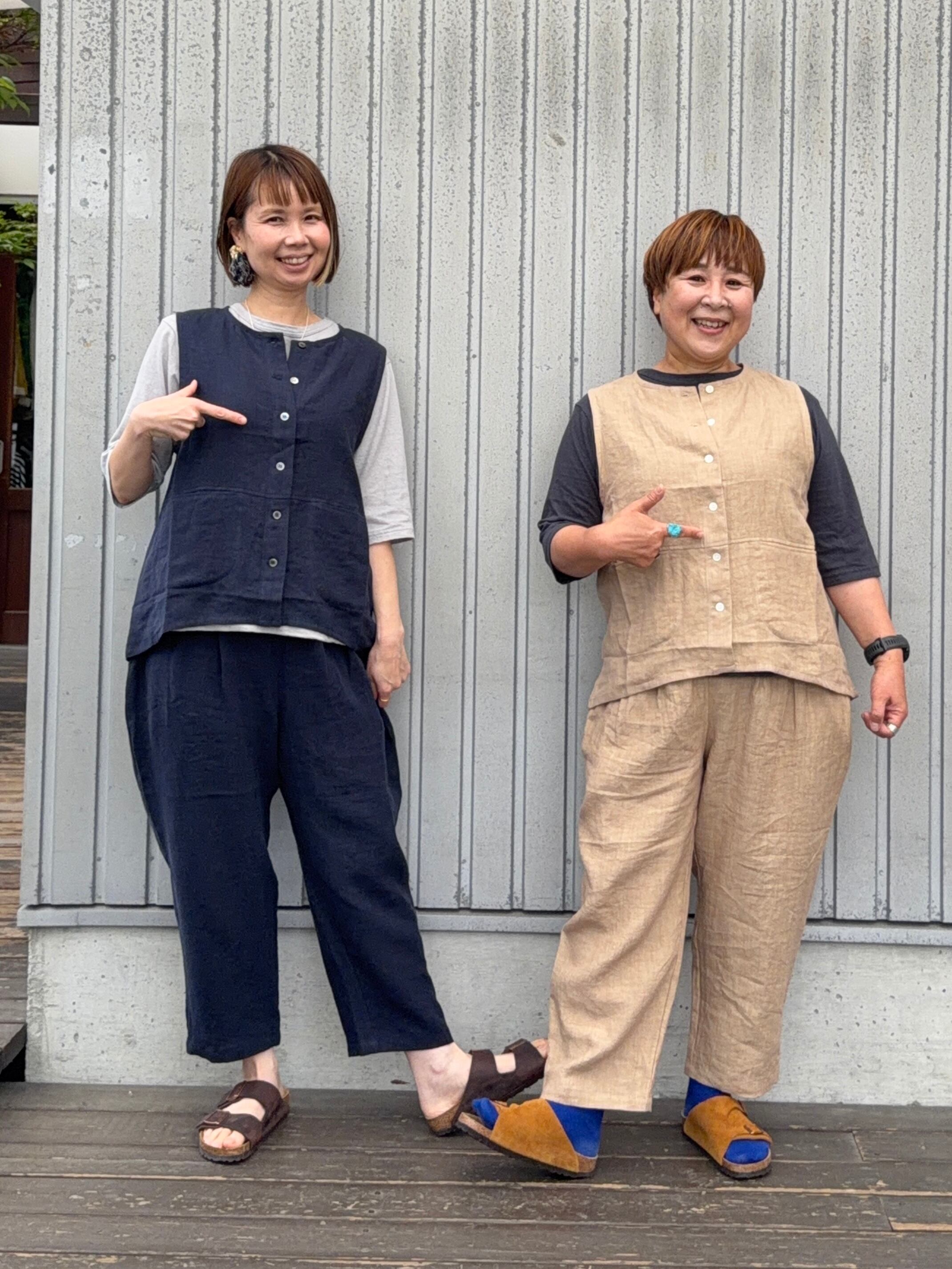 桐七炊きリネンキャンバス前開きベスト/nachukara'26SS/nk265221 | PAY ID