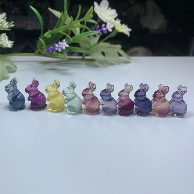 5.フローライトうさぎさん大家族セット