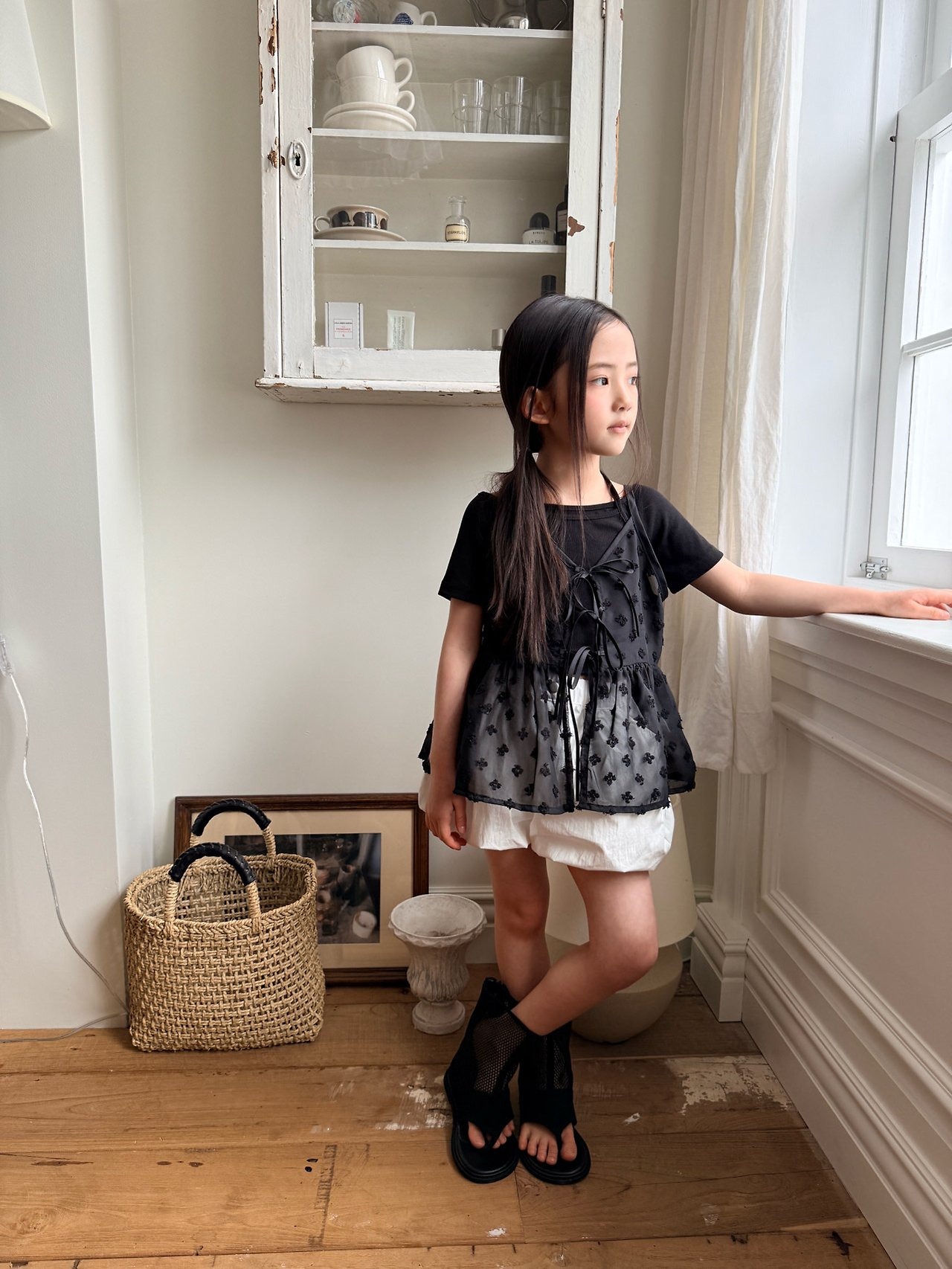 [COMMA] Strap Tee (140/150) / [콤마] 끈티 (140/150)