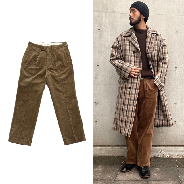 PHIGVEL CORDUROY WIDE TROUSERS  3 G.KHAKI PMAG-PT05