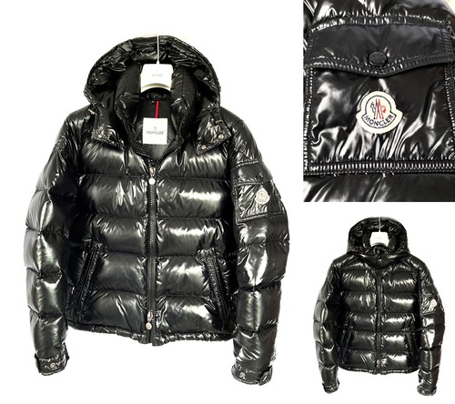 美品　国内正規　本物　MONCLER MAYA　名作　モンクレール マヤ　シャイニーブラック　ダウン ジャケット　黒　定価16万　メンズ 2 M