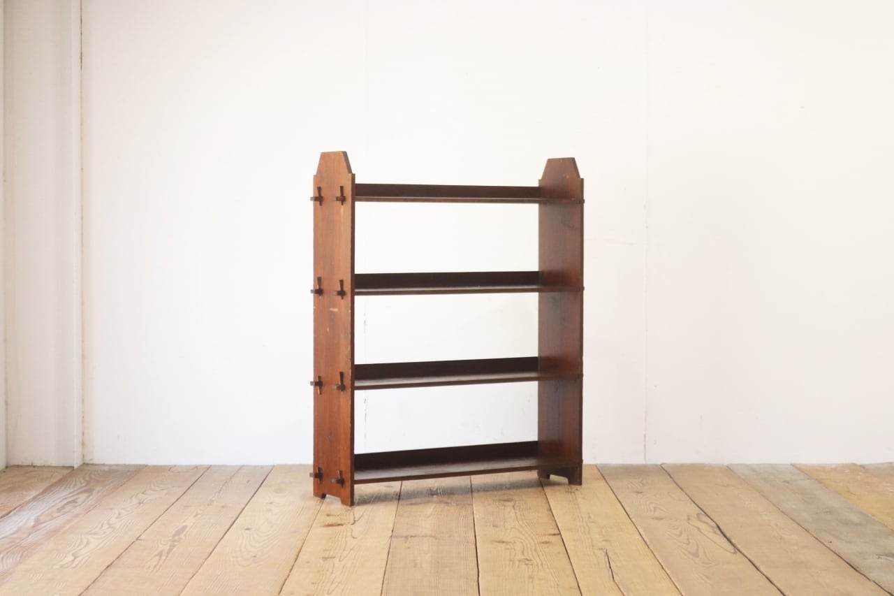 レトロ 小振り 楔本棚 くさび ブックシェルフ オープンシェルフ 飾り棚