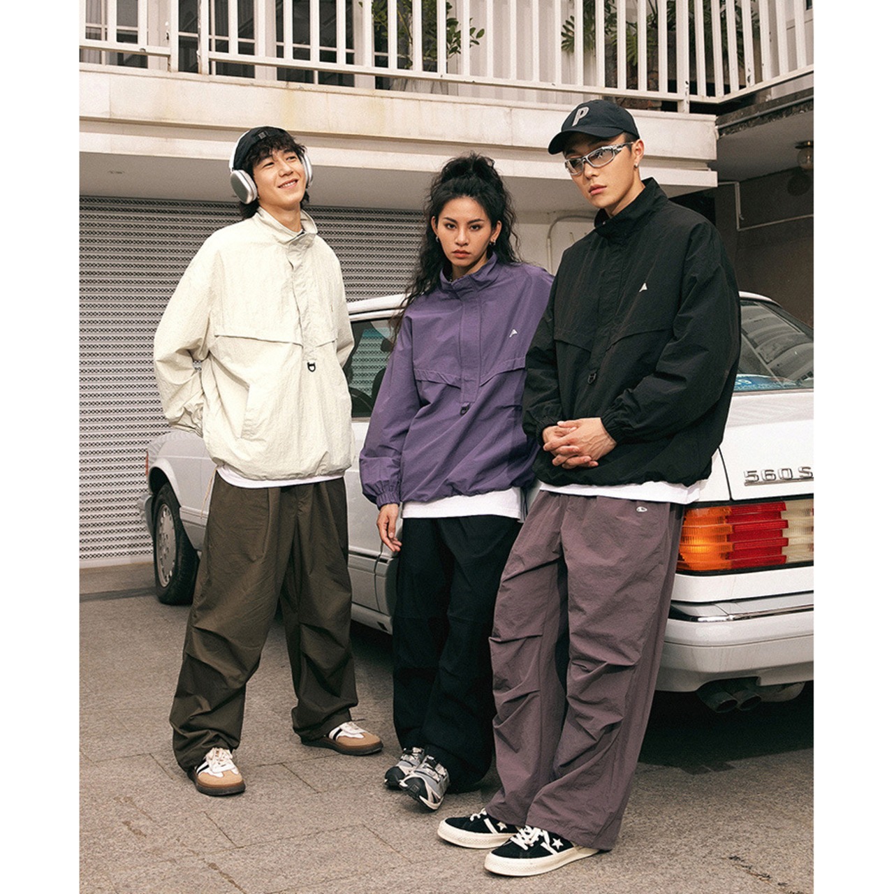 ストリート ハーフジップ防水ジャケット T751