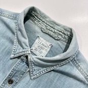 L.L.Bean エルエルビーン 両胸ポケット 長袖 デニム シャツ サイズ XL /ダンガリー/メンズ/アウトドア