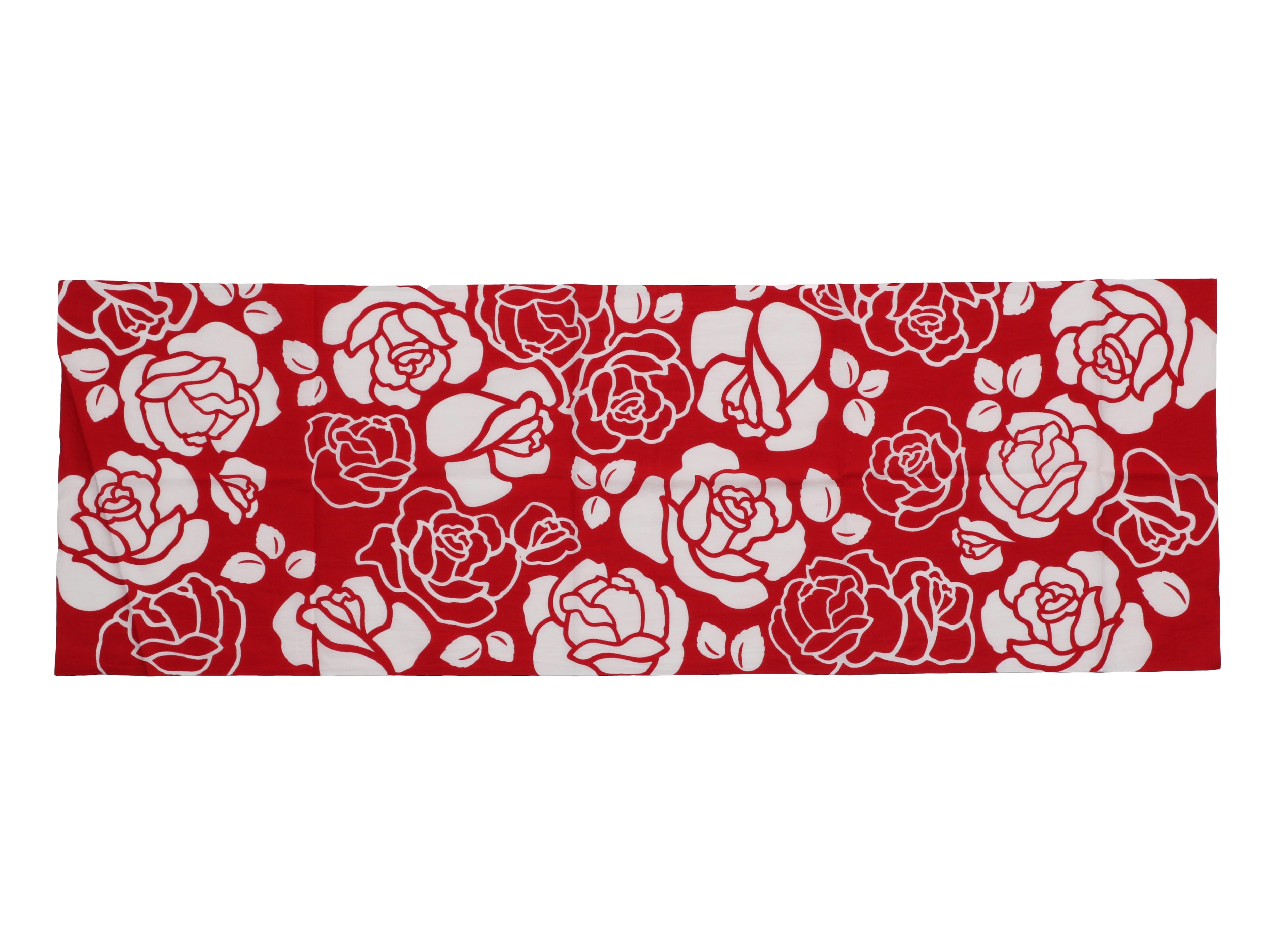 バラ柄手ぬぐい・1色染め | 斎染 saizome