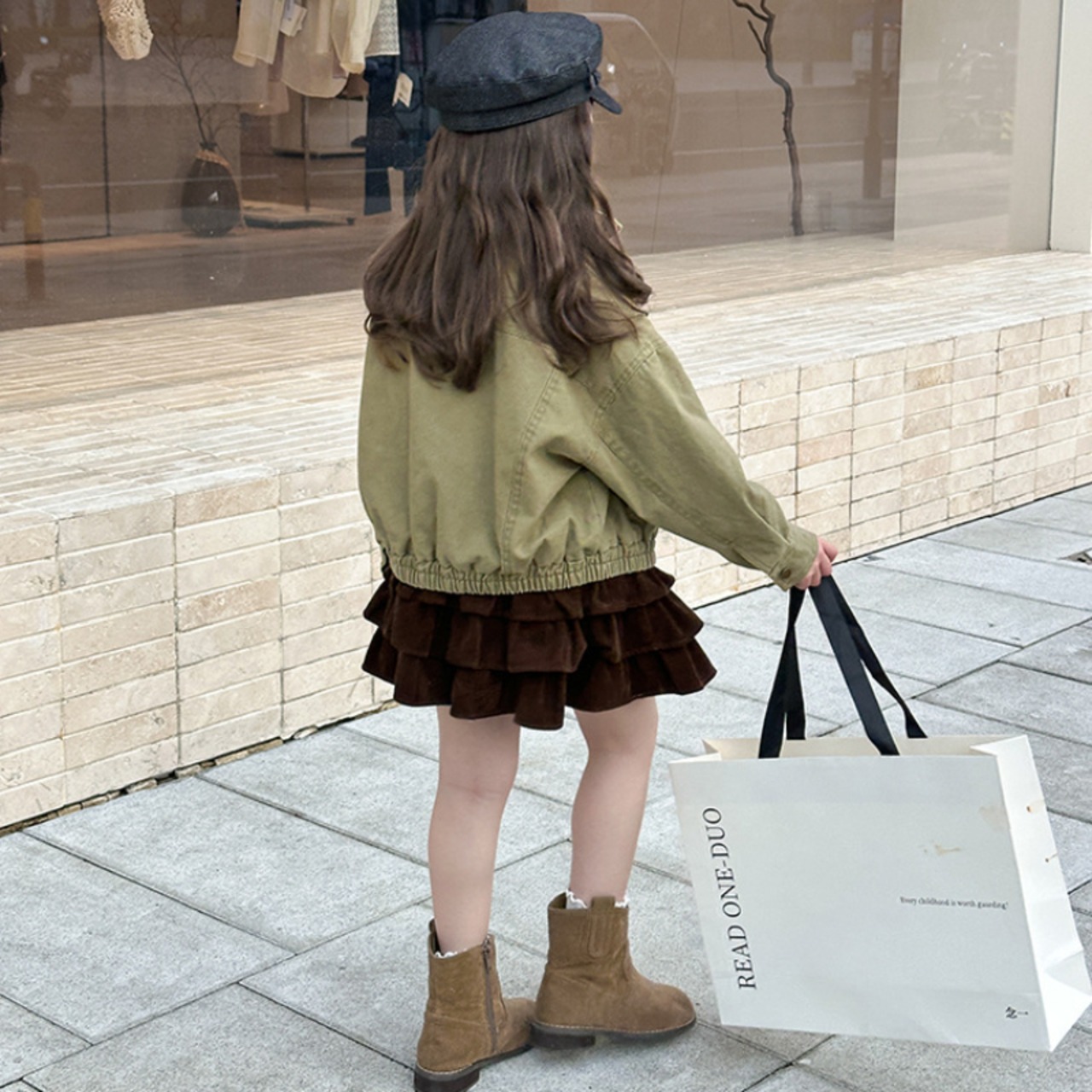 秋レトロコーデュロイスカート