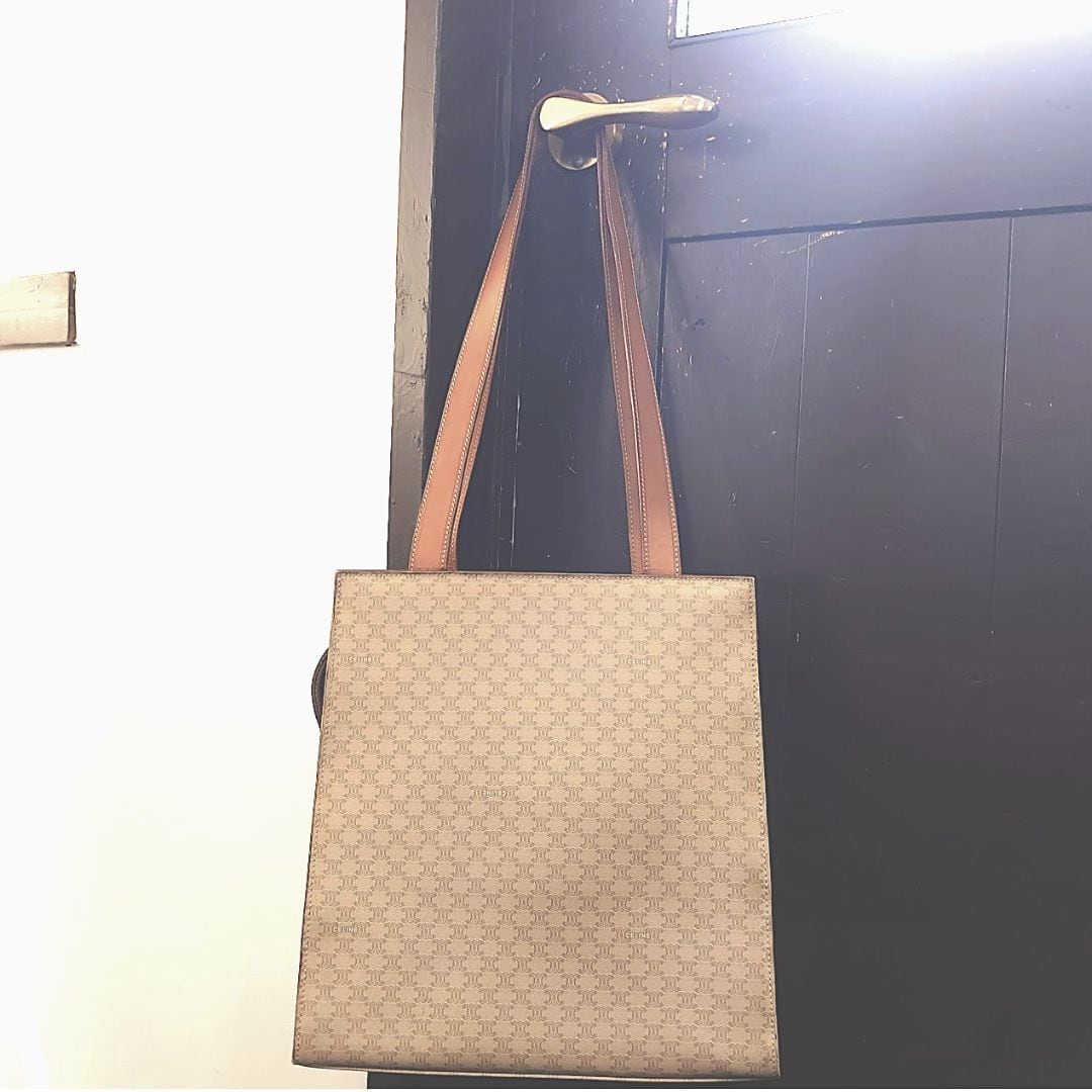 CELINE セリーヌ トートバッグ ショルダーバッグ ロゴプレート